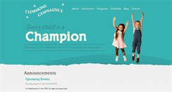 Desktop Screenshot of clemmonsgymnastics.com