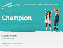 Tablet Screenshot of clemmonsgymnastics.com
